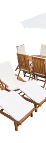 vidaXL 13-cz. ogrodowy zestaw wypoczynkowy, poduszki, drewno akacjowe 43551-4