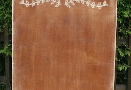 Rustykalna tablica z napisem Plan Stołów, rustykalne dekoracje 