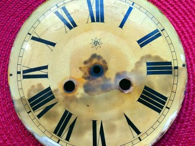 Stary zegar CZĘŚCI tarcza gong sanki wspornik dzwonek - cena za całość-1