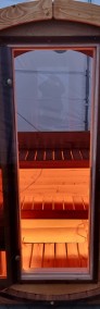 Sauna tarasowa 160 cm w pełni przeszklona KOSMOS z termodrewna-4