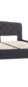vidaXL Rama łóżka, ciemnoszara, tapicerowana tkaniną, 120 x 200 cm 284926-3