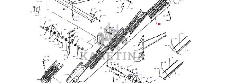 Massey Fergusson MF 30 32 - klawisz wytrząsacza D28480523-1