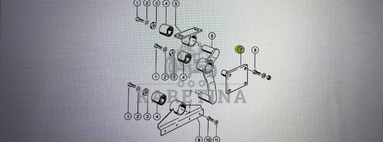 Kozioł łoźyskujący Claas Mega 370-340 Nr kat. części 000 662 626 1-1