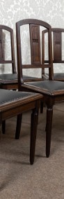 Komplet sześciu krzeseł secesja stare dębowe krzesła antyki-3