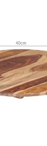 vidaXL Blat stołu, lite drewno sheesham, okrągły, 15-16 mm, 40 cm 285967-3