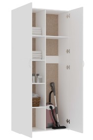 vidaXL Szafa, biała, 80 x 35,5 x 180 cm, płyta wiórowa800000-2