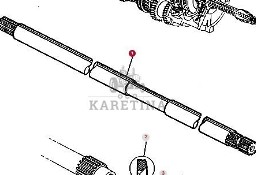 Massey Ferguson 3690 Wałek Wał Skrzyni Biegów Przekładni Dynashift CZĘŚCI 3619774M3