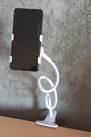 Uchwyt biurkowy do telefony smartfona biały na klips-2
