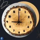 Drewniany zegar ścienny 30 cm (dąb, brzoza, wiąz)