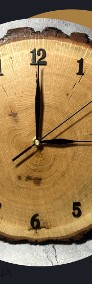Drewniany zegar ścienny 30 cm (dąb, brzoza, wiąz)-3