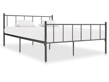 vidaXL Rama łóżka, szara, metalowa, 180 x 200 cm284648-1