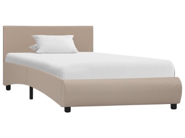 vidaXL Rama łóżka, kolor cappuccino, sztuczna skóra, 100 x 200 cm 285469-1