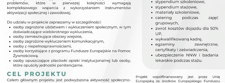 Udział w projekcie "Lubelski Program Aktywnej Reintegracji"-1