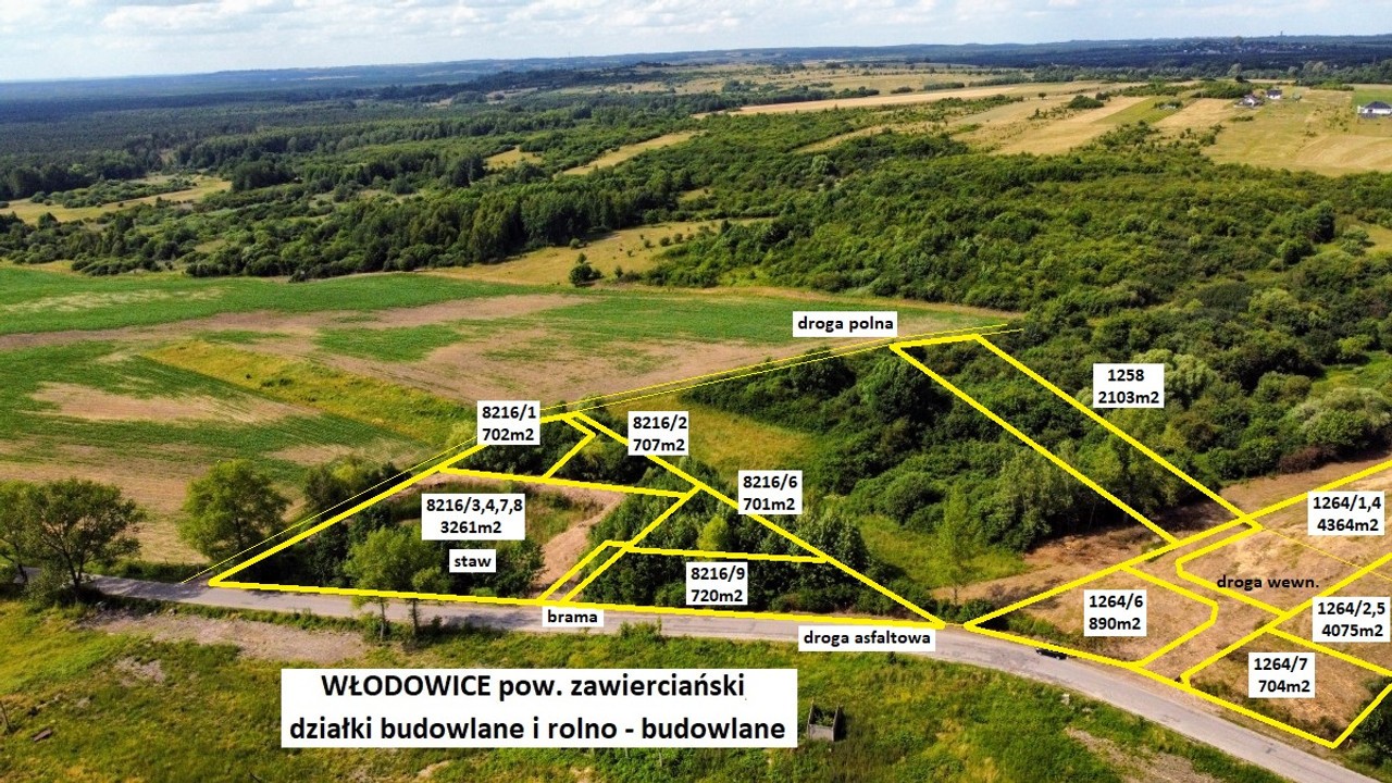 Tania działka budowlana (plan) 702 m² cena tylko 49.900zł (brutto z 23% VAT) - Więcej