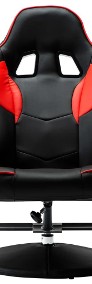 vidaXL Rozkładany fotel dla gracza z podnóżkiem, czerwony, ekoskóra249325-4