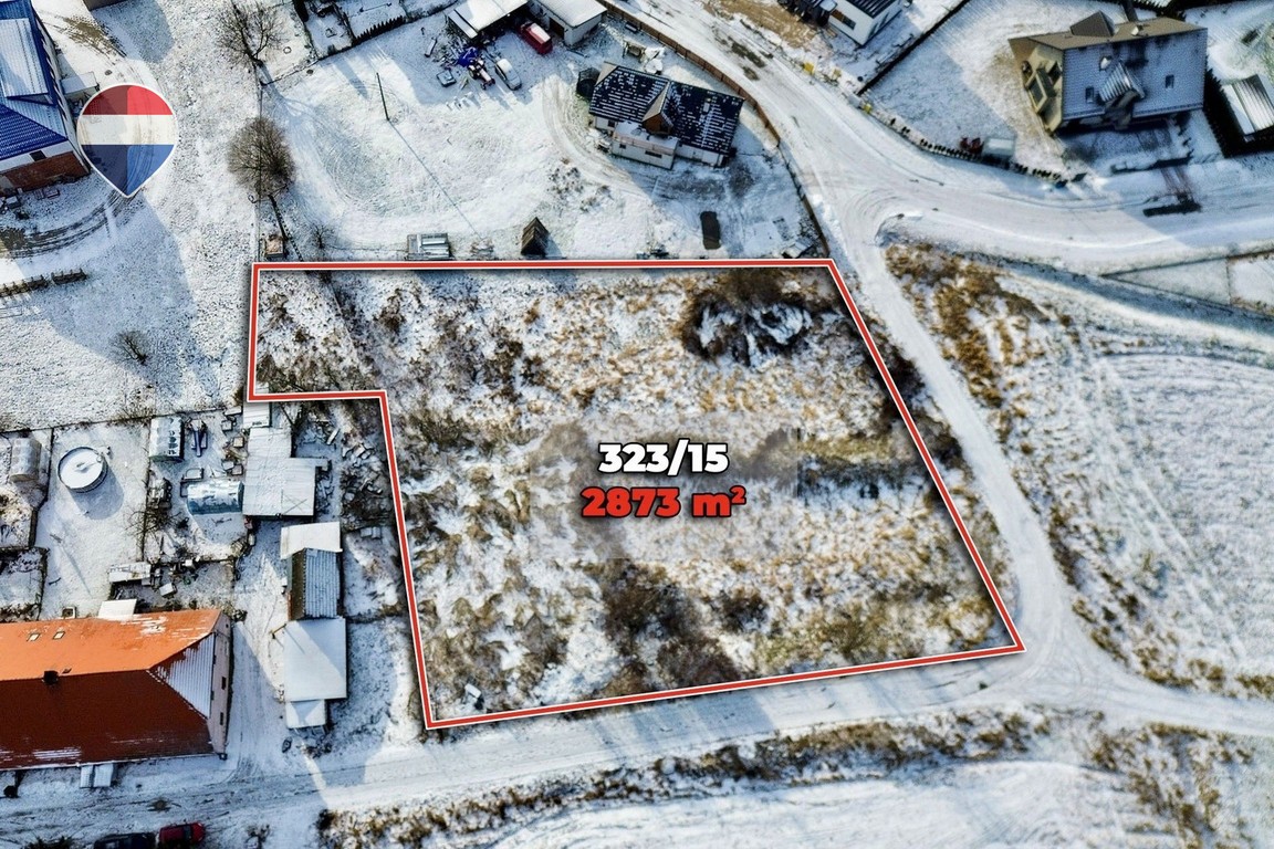 Działka budowlana 2.873 m², z mediami i dojazdem - Widok 6
