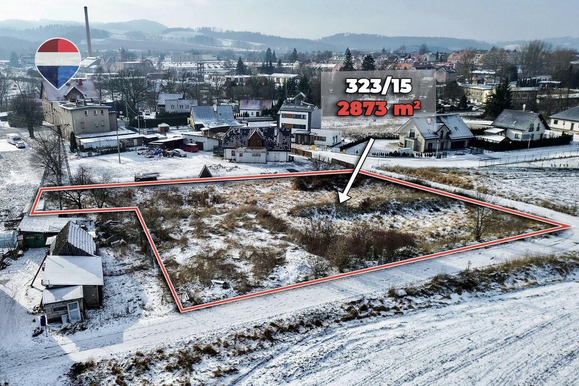 Działka budowlana 2.873 m², z mediami i dojazdem - Więcej