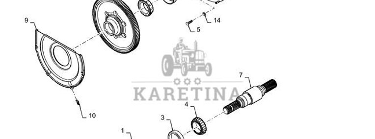 New Holland T6090 T6070 Kolo zebate napedz 444800A2-1