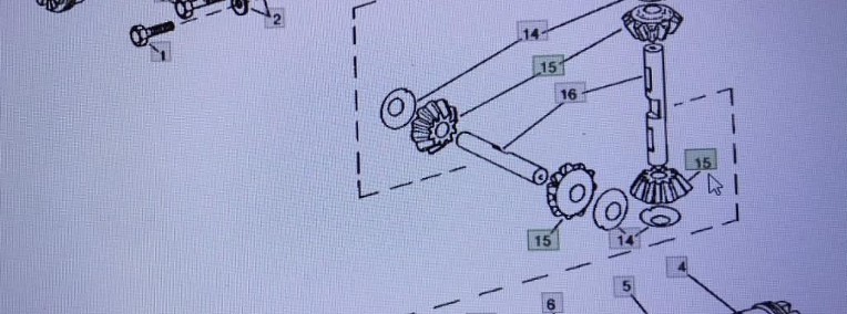 John Deere R83036/wałek zębaty/John Deere 4555/4755/4955-1