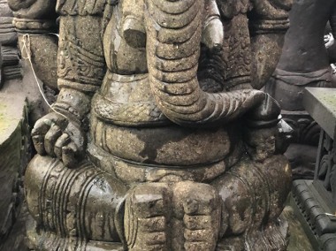 Ganesha H125cm rzeźba z kamienia lawy - Uosabia witalność i żywotność-1