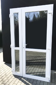 nowe PCV drzwi 140x210 kolor biały,wzmacniane-2