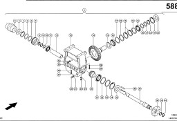 Claas Lexion 600 WAŁEK ZĘBNIKA STOŻKOWEGO 0006948270 (Przekładnia prawa, napęd rotora)