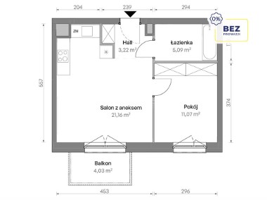 2 pokoje, 40,54m2, Targówek, balkon-1