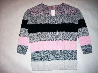 H&M Sweter  Szary Pudrowy NOWY 40 42 -1