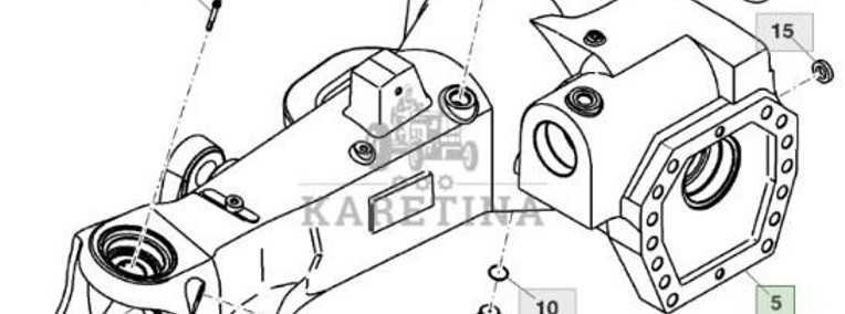 John Deere 7830 Zawieszenie Przedniej Osi Obudowa Pochwa Prawa Lewa R269508 R287723 R259397-1