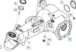 John Deere 7830 Zawieszenie Przedniej Osi Obudowa Pochwa Prawa Lewa R269508 R287723 R259397