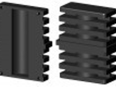Łącznik plastikowy do profili aluminiowych typ I 60x30,czarny, składany,60x30x2-1
