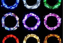 Lampki mini ledowe sznur 20 100 led baterie USB różne kolory