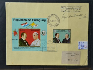 Papież Paweł VI + Stroessner + Pompidou + Kobylański Paragwaj "R:"-1