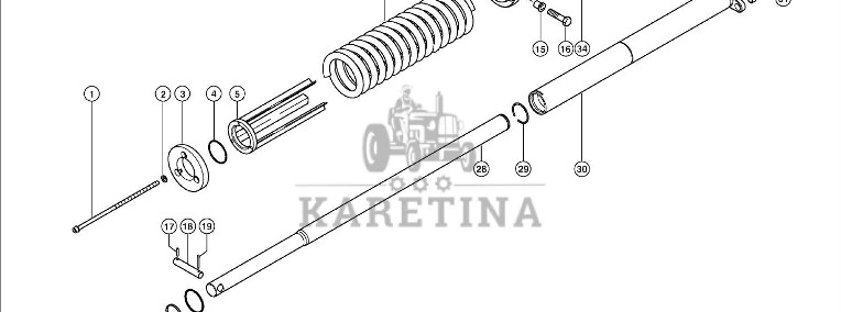 Claas Lexion 580 HYD-SIŁOWNIK MO 0006687513 (Siłownik przyrządu źniwnego)-1