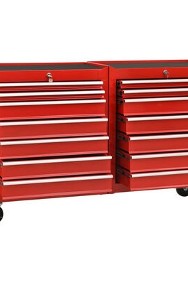 vidaXL Wózek narzędziowy z 14 szufladami, stalowy, czerwonySKU:3056732-2