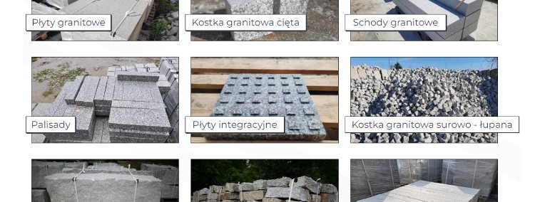 Płyty Granitowe Kostka Schody Palisady GRANIT Kamień Murowy -1