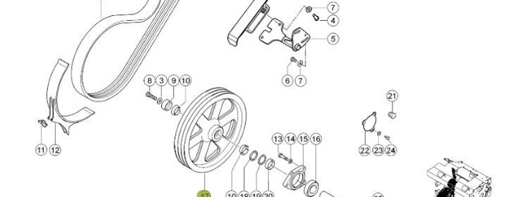 Claas Jaguar 970 - koło pasowe 0004958214-1