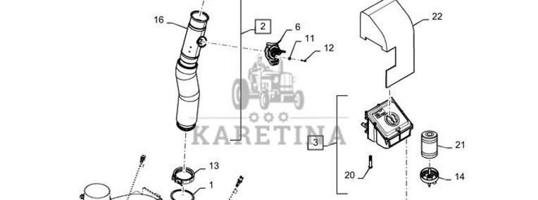 New Holland T6090 T6070 Rura ukladu wydech 84557979-1