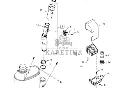 New Holland T6090 T6070 Rura ukladu wydech 84557979