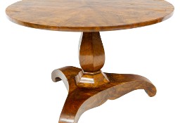 Okrągły stół biedermeier antyk stary zabytkowy orzech