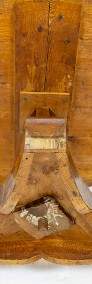 Okrągły stół biedermeier antyk stary zabytkowy orzech-4