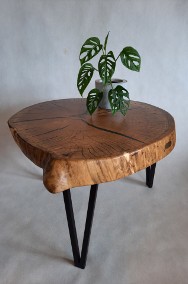Stolik kawowy plaster drewna dąb loft industrial od ręki-2