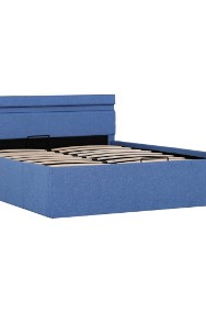 vidaXL Rama łóżka z podnośnikiem i LED, niebieska, tkanina, 120x200 cm 285614-2