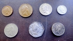 Niezwykła kolekcja monet angielskich 3 portret Królowej Elżbiety ll 1987-97