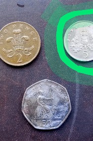 Niezwykła kolekcja monet angielskich 3 portret Królowej Elżbiety ll 1987-97-2