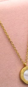 Nowy naszyjnik łańcuszek zawieszka wisiorek złoty kolor czarny perła-4