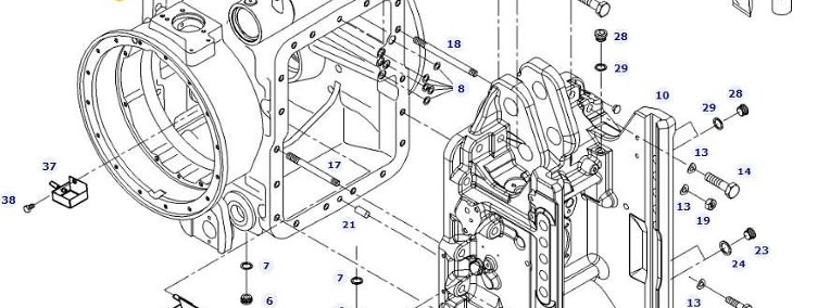 Fendt 414 Vario - obudowa osi tylnej 404150050012-1