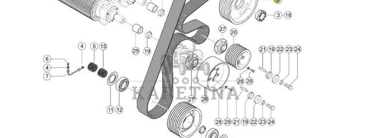 Claas Jaguar 970 - corncracker - koło pasowe 0001254571-1
