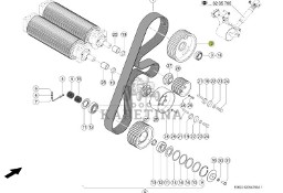 Claas Jaguar 970 - corncracker - koło pasowe 0001254571