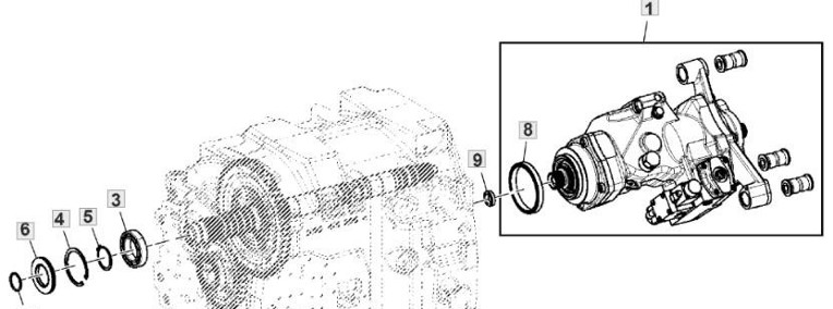 John Deere 6230 6250 - hydrostat zbiornik hydrostatyczny AL227590-1